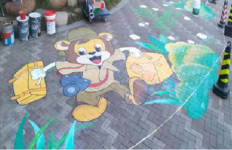 井冈山夏季画地面彩绘会遇到的问题