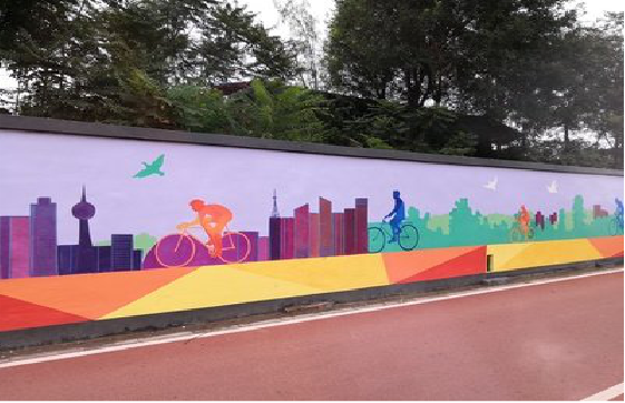 井冈山墙体彩绘-围墙