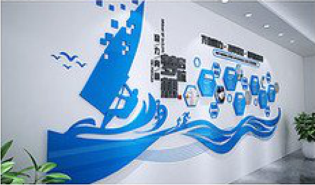 井冈山海浪主题文化墙如何设计?