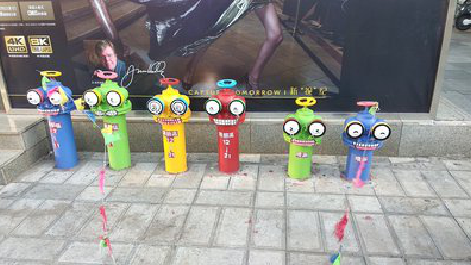 井冈山商业区彩绘