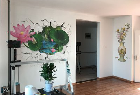 井冈山墙体彩绘相比墙纸的优势。