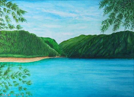 井冈山在墙绘中，如何绘画绿水青山？