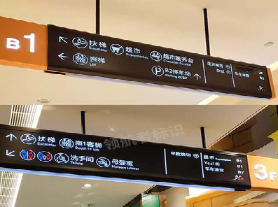 井冈山如何通过商场标识牌引导客流分布？