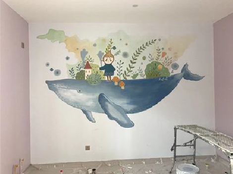 井冈山手绘墙的特点及优势。